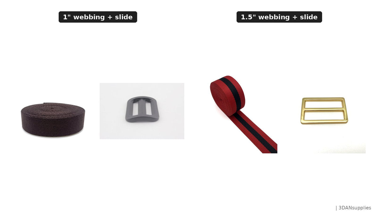 Matching strap hardware opening to webbing width