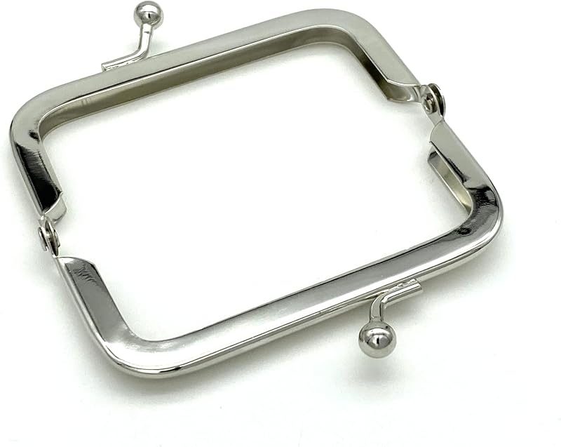 Glue-In Kiss-Lock Purse Frame, 3" x 1 5/8" (7.5 x 4 cm) - 6mm Ball Clasp