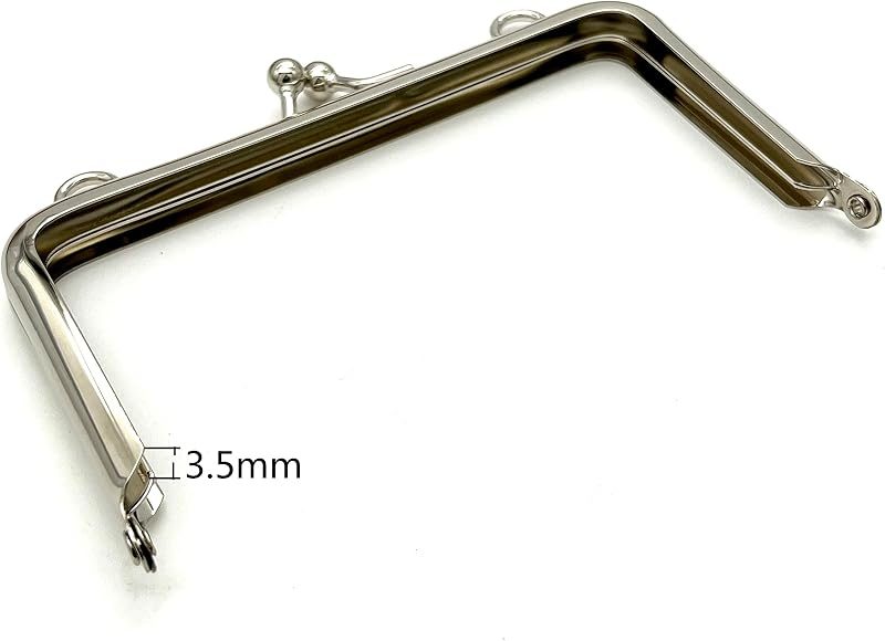 Rectangle Glue-In Kiss-Lock Purse Frame, 4 1/2" x 2 5/8" (11.5 x 6.5 cm)
