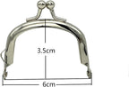 Glue-In Kiss-Lock Purse Frame, 2 3/8" x 1 3/8" (6 x 3.5 cm)