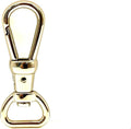 Push-Gate Swivel Clasp, Small D Eye (1/2")