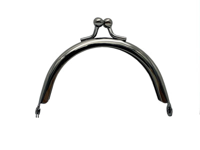Half-Round Glue-In Kiss-Lock Purse Frame, 3 3/8" x 2" (8.5 x 5 cm)