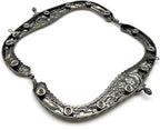 Vintage Embossed Screw-In Kiss-Lock Purse Frame, 6 1/2" x 4" (16.5 x 10 cm)