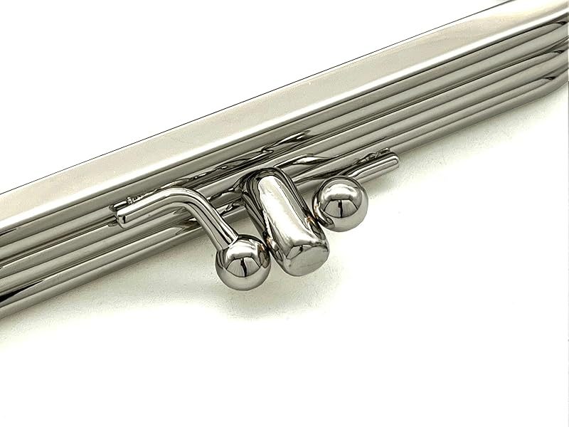 Rectangle Double-Pocket Glue-In Kiss-Lock Purse Frame, 4" x 2" (10 x 5 cm)