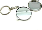 Mini Round Compact Mirror Blank with Key Ring (3.6cm)