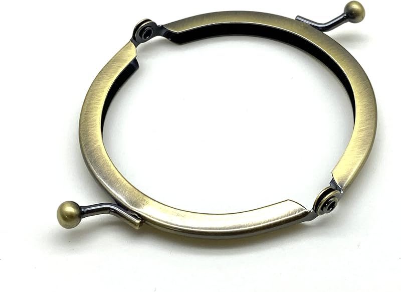 Half-Round Glue-In Kiss-Lock Purse Frame, 2 3/4" x 1 5/8" (7 x 4 cm)
