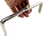 Rectangle Double-Pocket Glue-In Kiss-Lock Purse Frame, 7 3/4" x 2 3/4" (19.5 x 7 cm)