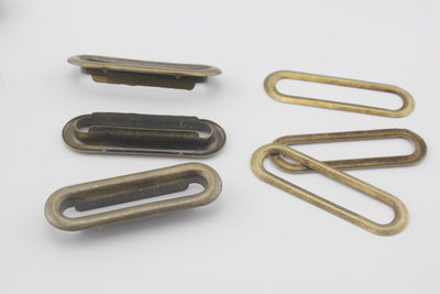 Iron Oval Eyelet Grommets with Washers, 1 1/2" (38 mm)