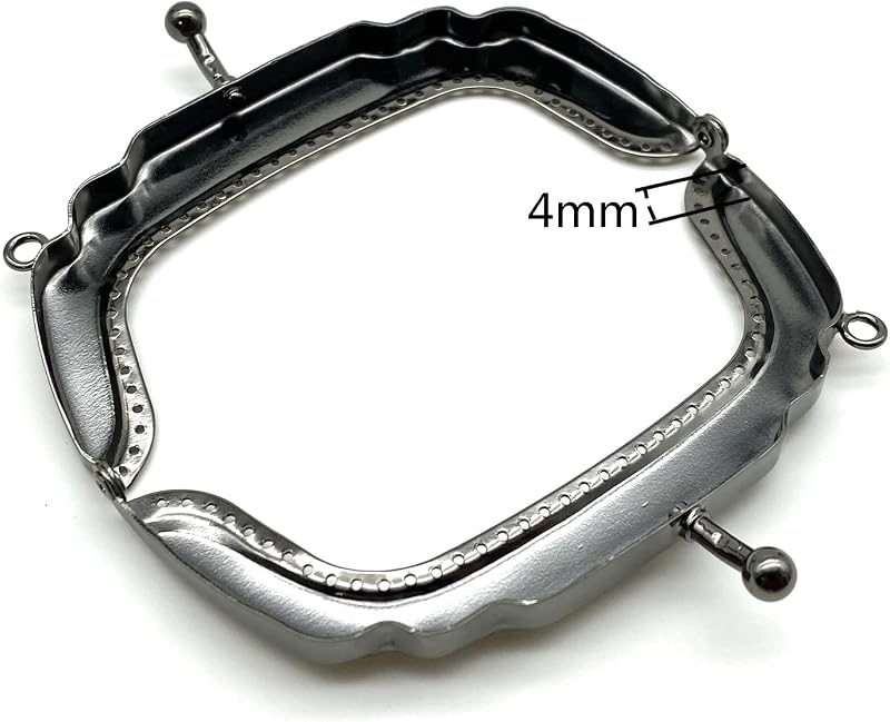 Rectangle Vintage Embossed Sew-In Kiss-Lock Purse Frame