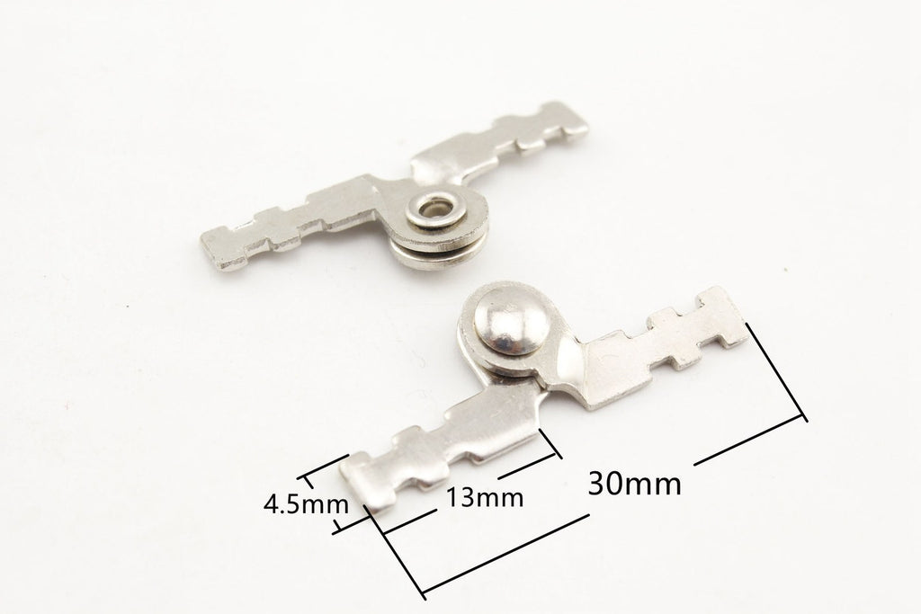 V-Shape Plug-In Box Purse Hinges, 30mm (10 pcs)