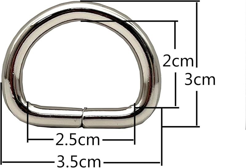 Non-Welded Iron D-Rings (Semi-Circular D-Ring Buckles)