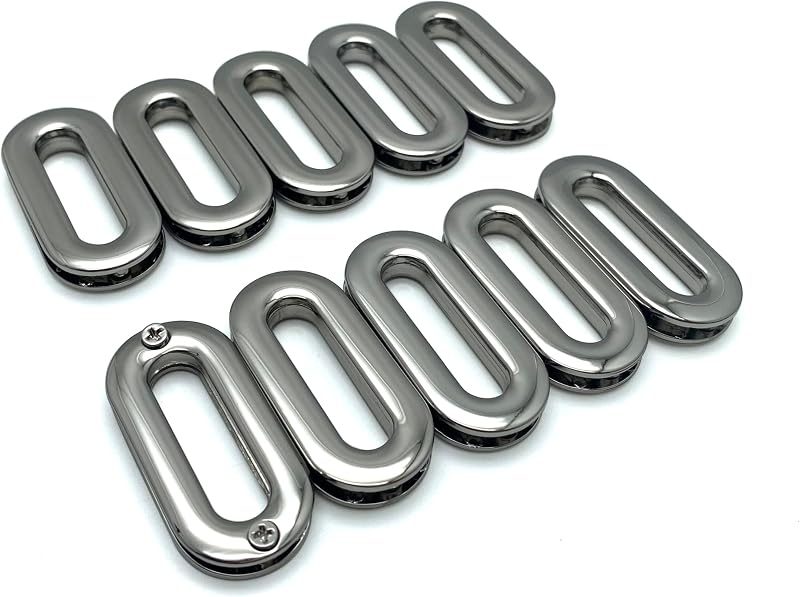 Zinc Alloying Oval Screw in Eyelet Grommet Purse Loop Handle Connectors Easy Installation Inner Width