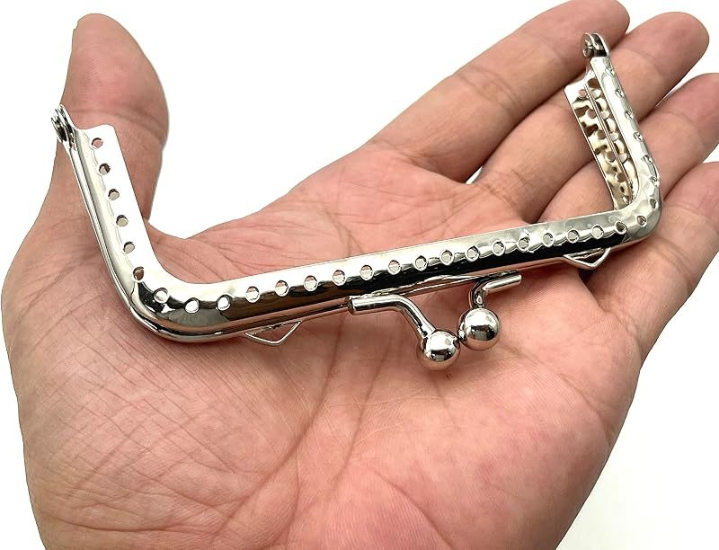 Rectangle Sew-In Kiss-Lock Purse Frame, 4 1/4" x 1 3/4" (11 x 4.5 cm)