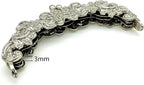 Vintage Embossed Screw-In Kiss-Lock Purse Frame, 5" x 2 3/16" (12.5 x 5.5 cm) - Baroque Scroll