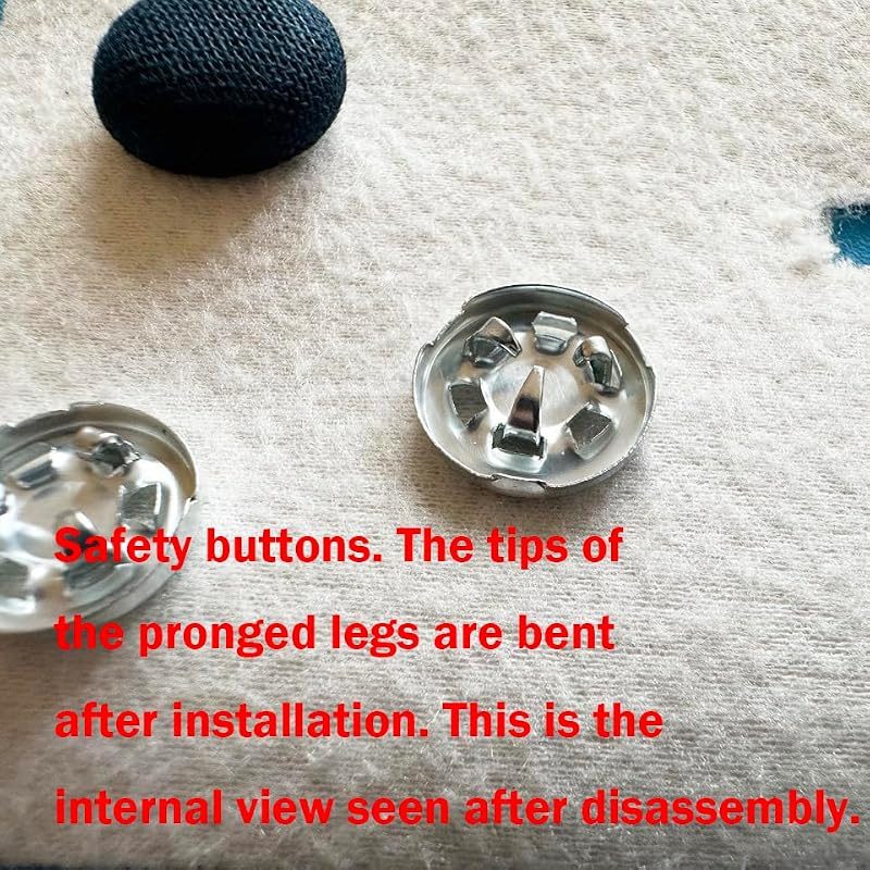 64 Buttons in 12 Color Baseball Cap Hat Button Repair kit with Tools Replacement