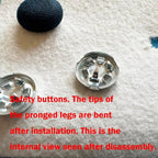 64 Buttons in 12 Color Baseball Cap Hat Button Repair kit with Tools Replacement