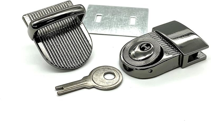 Press Tongue Thumb Latch Lock Clutch Purse Handbag Bag Lock with Key Zinc alloying for Purse Bag Wallet Clutch Making