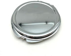 Round Compact Mirror Blank with Polished Metal Lid