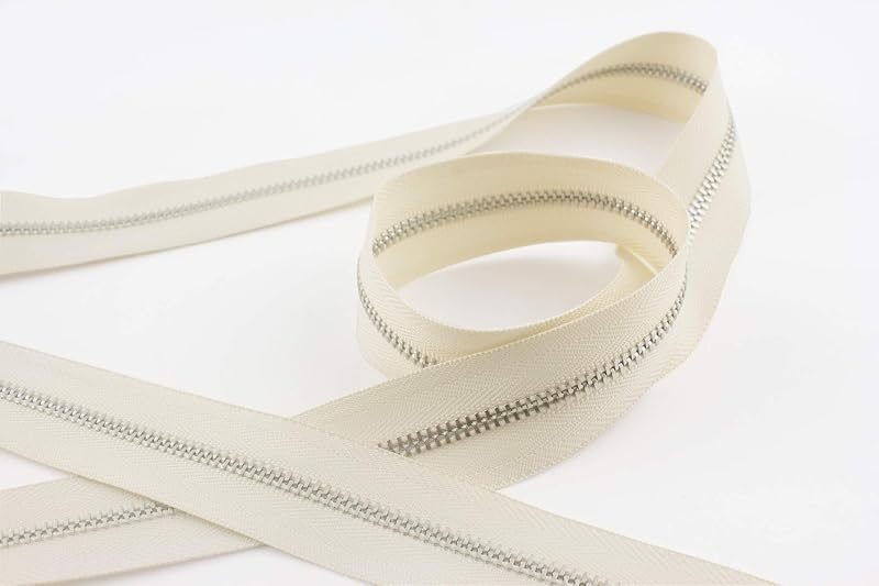#5 Coil Zipper Solid Brass Teeth Two-Way Plough Cotton Zipper for Tailor Purse Sewing Crafter Special 1 Yards