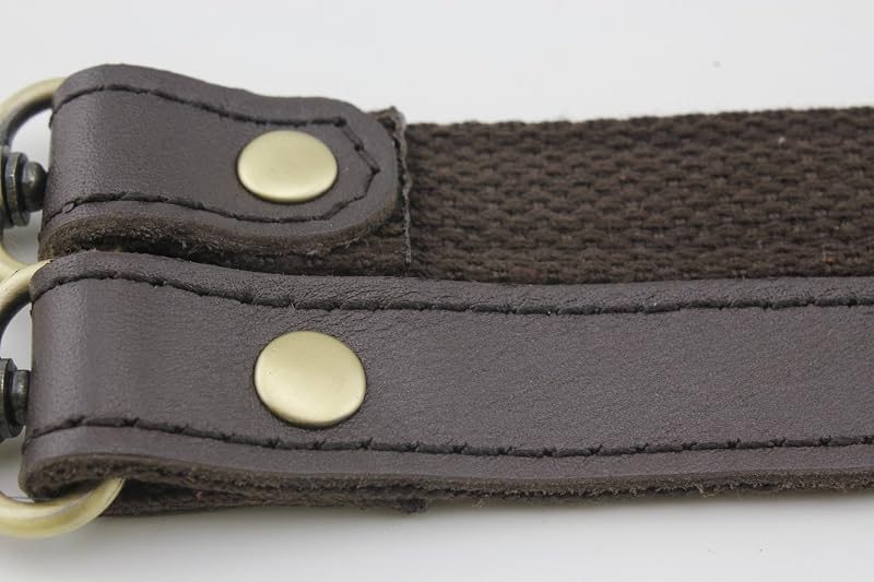 Adjustable Genuine Leather Shoulder Crossbody Bag Purse Strap Handles with Hooks for Bag Making Replacement / Deep…