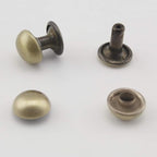 Dome Riveted / Soild Brass Double Cap Rivet Studs Leather Rivet for Bag Making Clothing Shoes