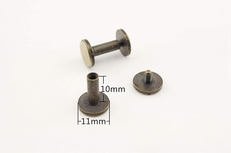 Iron Round Chicago Binding Screw Rivets Concho Screw Button Nail Rivet for DIY Leather Decoration Bookbinding