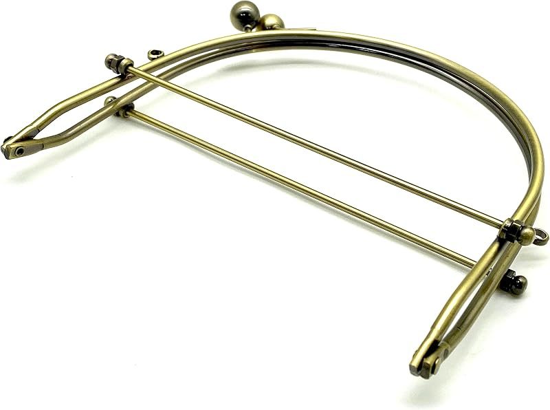 Sew-In Kiss-Lock Purse Frame with Handle, 6 1/4" x 5 3/4" (16 x 14.5 cm)