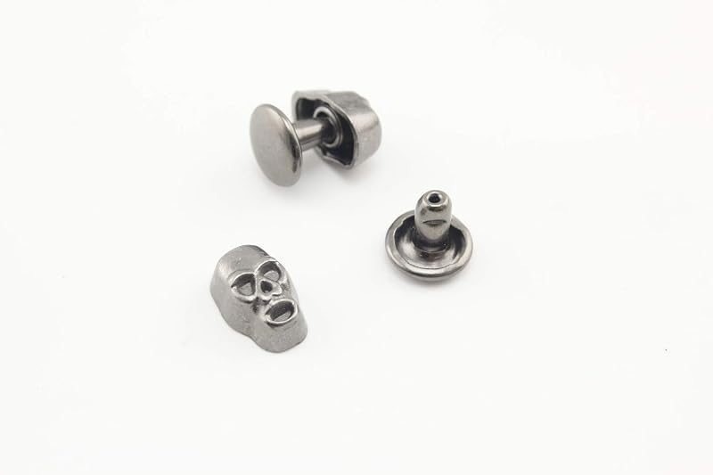 Skull Head Studs Rivets Zinc alloying Double Cup Decorative for Punk Leather Purse Bag Clothing Shoes