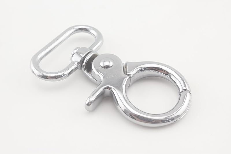 Long Lobster-Claw Swivel Snap Hook, Chrome (1 1/4")