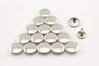 Double Flat Rivet Iron Double Cap, Purse Rivet Studs for Leather Bag Making Clothing Shoes Nickel