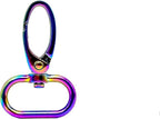 Oval Push-Gate Swivel Snap Hook, Compact