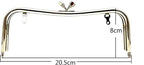 Glue-In Kiss-Lock Purse Frame, 8" x 3 5/32" (20.5 x 8 cm)