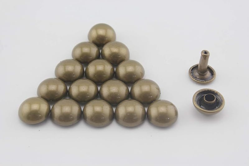 Dome Riveted / Soild Brass Double Cap Rivet Studs Leather Rivet for Bag Making Clothing Shoes