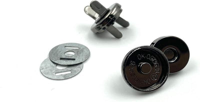 Round Cover Magnetic Snaps Bag Button Purse Leather Closures for Sewing Purse Bag Clutch Wallet - Full-Cover Magnetic Snap