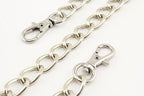 Custom Personalized Bag Purse Cable Chain Strap Handles Replacement Extender - Curb Chain, Aluminium