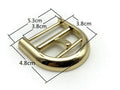 Paid of 1 1/2" (38 mm) center bar pin buckle for bag purse strap bucke lock making Gold