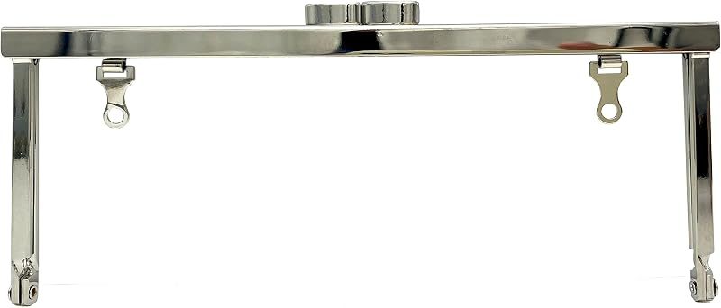Rectangle Glue-In Kiss-Lock Purse Frame with Chain Loops