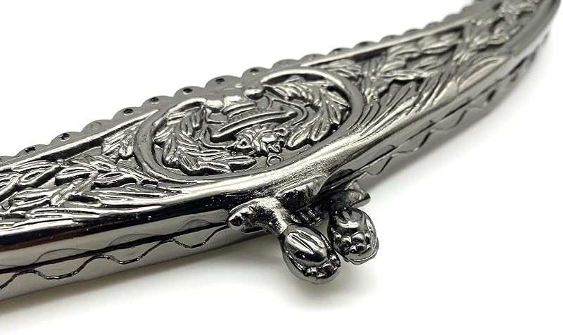 Vintage Embossed Screw-In Kiss-Lock Purse Frame, 6 1/2" x 4" (16.5 x 10 cm)