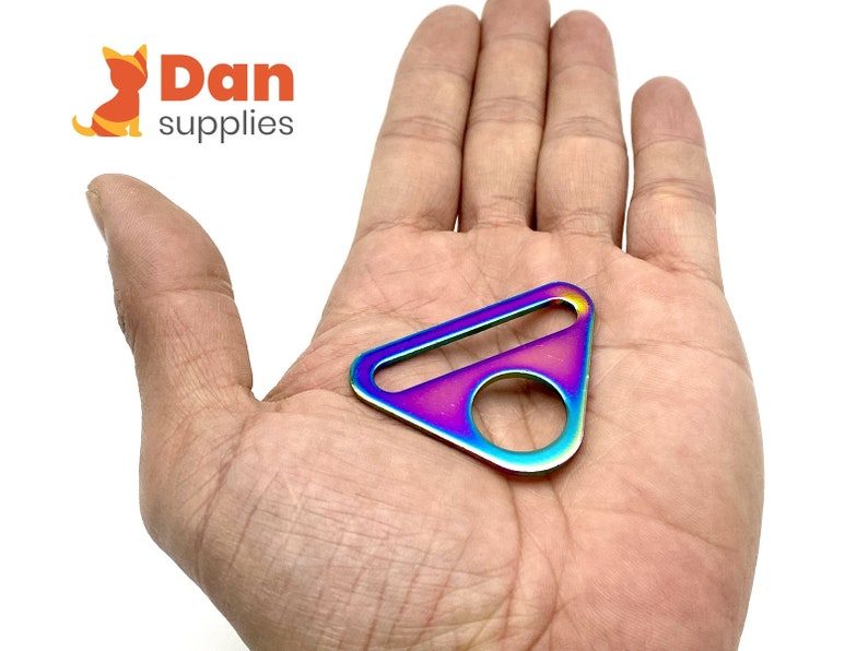 1 1/2" (3.8 cm) Triangle Back Slide Suspender Clips Adjuster Buckle Hardware