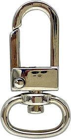 Square-Top Push-Gate Swivel Clasp, Oval Eye (1/2")