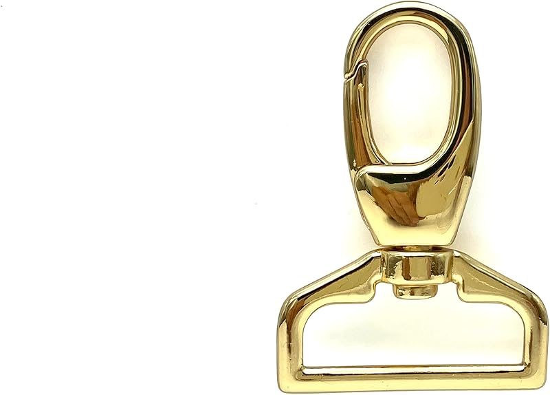Push-Gate Swivel Snap Hook, Trapezoid Eye (1 1/4")