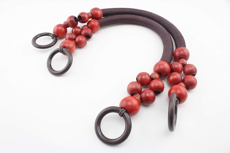 Wood Beads Rope Bag Purse Handles for Knitting Bag Purse Handle Making 19" (46 cm)