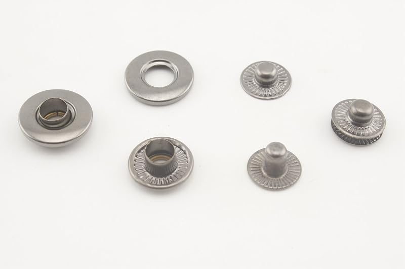 Solid Brass Open Ring snap Fastener Buttons Washable Press Stud for Sewing Leather Craft Clothing