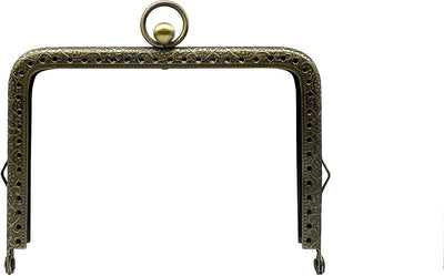 Square Sew-In Kiss-Lock Purse Frame - 4 1/4" x 3 1/8" (11 cm x 8 cm)