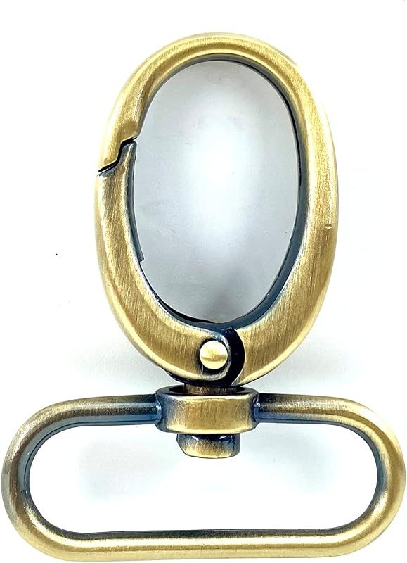 Oval Push-Gate Swivel Snap Hook, Large