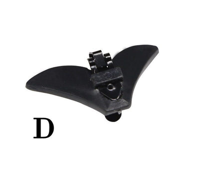 Plastic Tie Shape Keeper with Clip, Black - Pack of 10