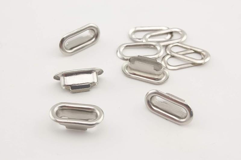 Stainless Brass Washable Oval Eyelets Grommets and washers for Leather Purse Shoe Paper DIY Crafts Inner Width 1/2 Inch