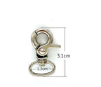 Lobster-Claw Swivel Clasp, Round Eye (8mm-1/2")
