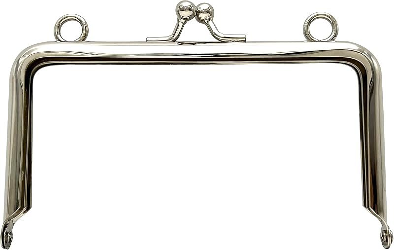 Rectangle Glue-In Kiss-Lock Purse Frame, 4 1/2" x 2 5/8" (11.5 x 6.5 cm)