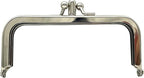 Rectangle Double-Pocket Glue-In Kiss-Lock Purse Frame, 4" x 2" (10 x 5 cm)